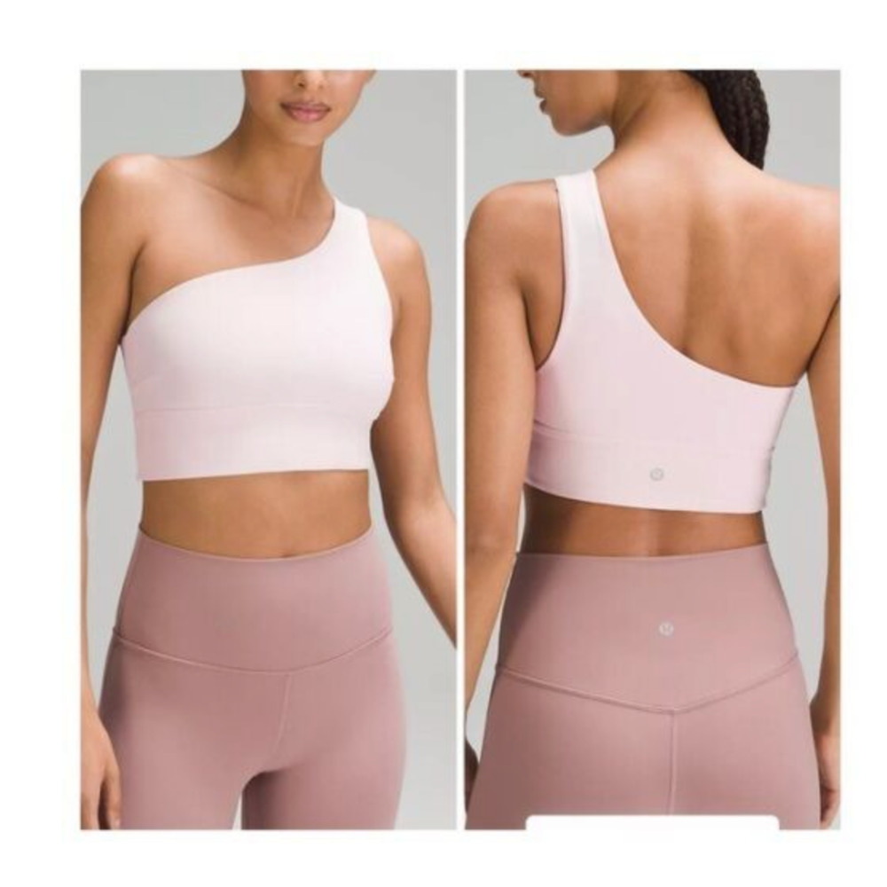Lululemon Align Asymmetrical Bra A/B Light Pink Size 10